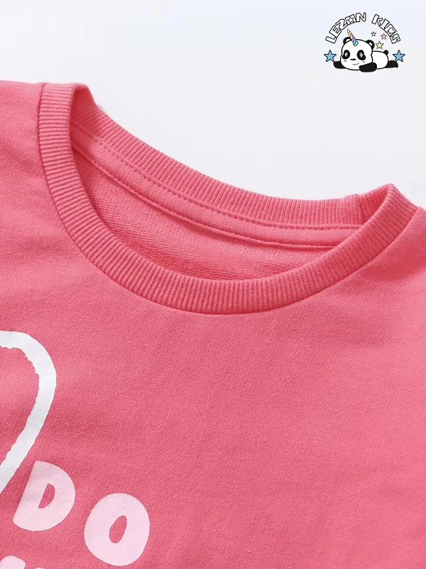 LEZONKIDS - Best Price Long Sleeve Cartoon Sweatshirt Suit Cotton Crew Neck Custom Kids Girls Clothing Sets